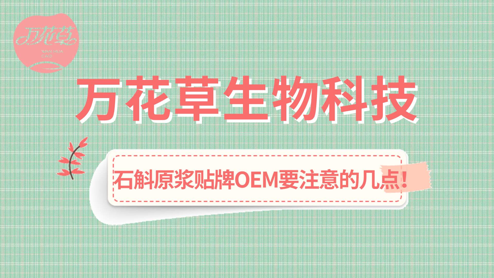 石斛原漿貼牌oem您需要注意哪幾點(diǎn)？